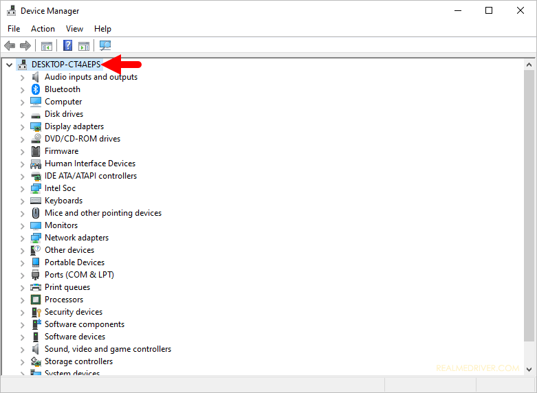 Device Manager Select Computer Name